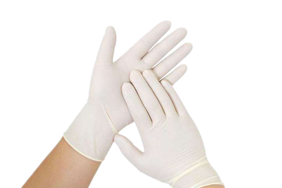Guantes de examen sin polvo de látex