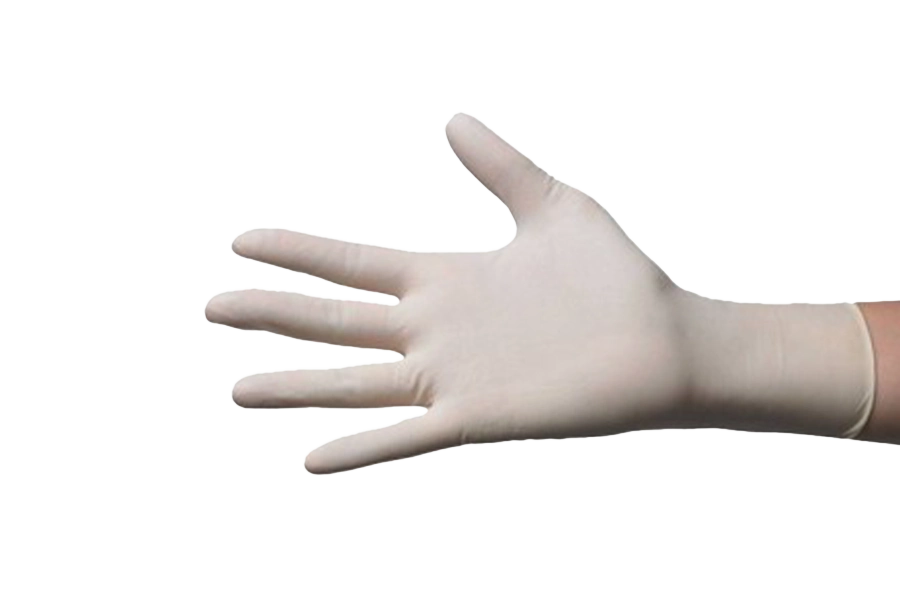 Guantes de examen con polvo de látex
