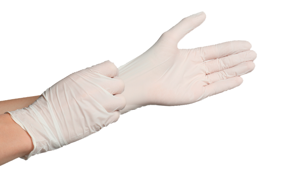 Guantes quirúrgicos de látex con polvo